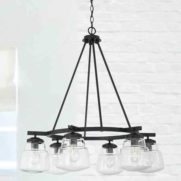 Dillon 31" 6-light Chandelier w/ Clear Glass