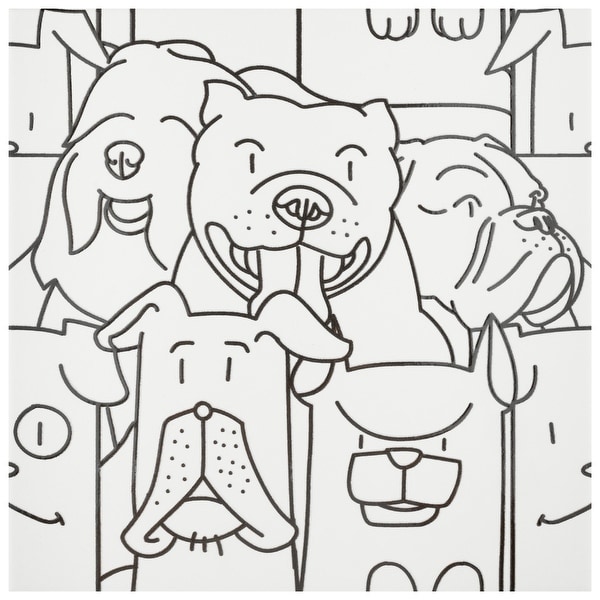 Merola Tile Oh My Dog 9-3/4" x 9-3/4" Porcelain Floor and Wall Tile - Case (16 Tiles)