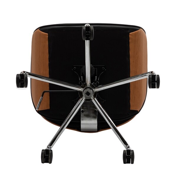 WOVENBYRD Adjustable Executive Swivel Office Chair with Button Tufting