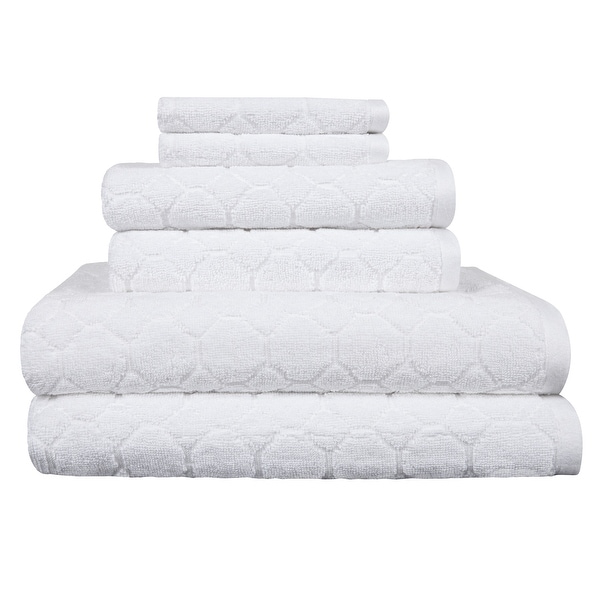 Odessa Jaquard Oval Panes - 6 Piece Towel Set