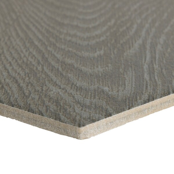 Industry Tile 8x10 Woodside Hexagon Porcelain Grafito Floor/Wall Tile (9.9 sq. ft. per box)