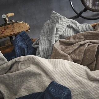 IBENA Neutral Soft Plush 'Valencia' Throw Blanket