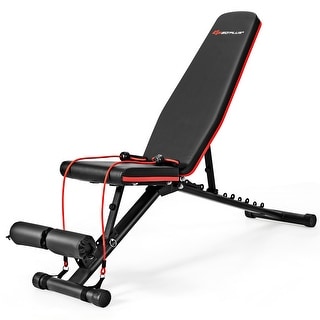 Goplus Foldable Weight Bench Multifunctional Dumbbell Gym Bench - See details