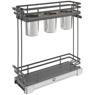Rev-A-Shelf 5322UT Series 7-1/2 Inch Pull Out 2 Tier Wire Cabinet