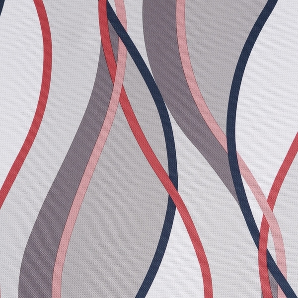 No. 918 Intersect Grommet Woven Print Window Curtain Panel, Single Panel