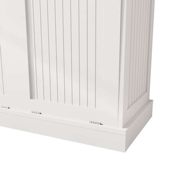 33" White Tilt-Out Laundry Sorter Cabinet with Two-Compartment