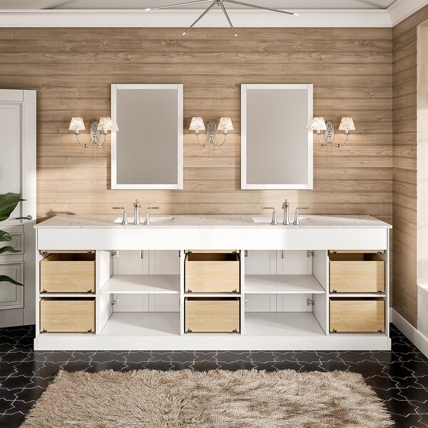 EVIVA Epic 96 Inch Transitional White Vanity