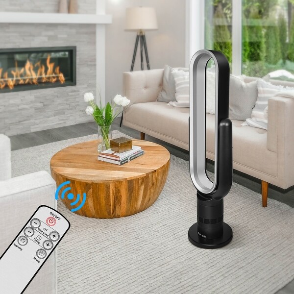 38 in Bladeless Tower Fan 10-hour Timing Closure Standing Fan