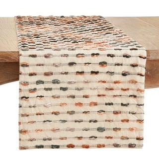 Table Runner With Striped Woven Design - 16"x72"