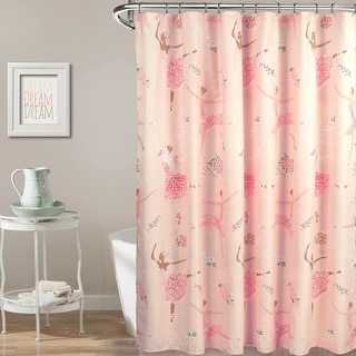 Kidz Mix Dancing Ballerinas Shower Curtain - Light Pink - 72" x 72"