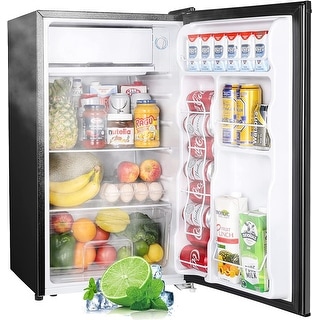 Upstreman Mini Fridge with Freezer - Black (3.2 Cu.Ft. )