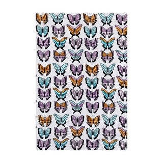 Jessica Simpson Multi Butterfly Purple Plush Throw