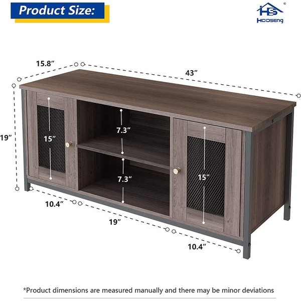 Industrial TV Stand for 45 Inches TV, TV Stand with Shelf, Cable Management,Living Room Entertainment
