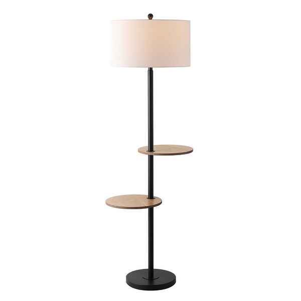 SAFAVIEH Lighting Kelsen 63-inch LED 2-shelf Floor Lamp - 22" W x 18" L x 62.8" H
