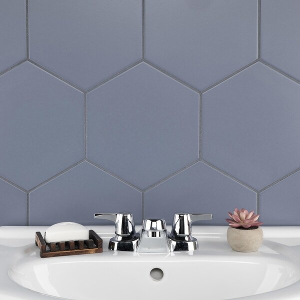 Merola Tile Textile Hex 9.86" x 8.63" Ducados Porcelain Floor and Wall Tile