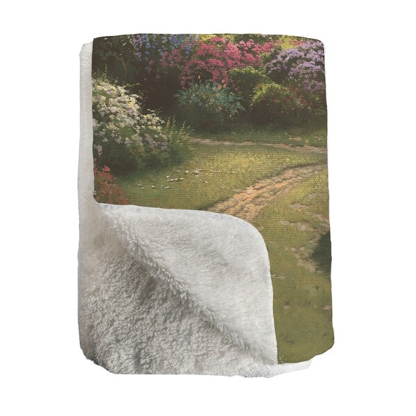 Thomas Kinkade A Quiet Evening Sherpa Throw Blanket By Laural Home