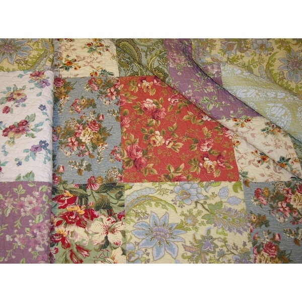Greenland Home Fashions Blooming Prairie 5-piece Cotton Quilt Set