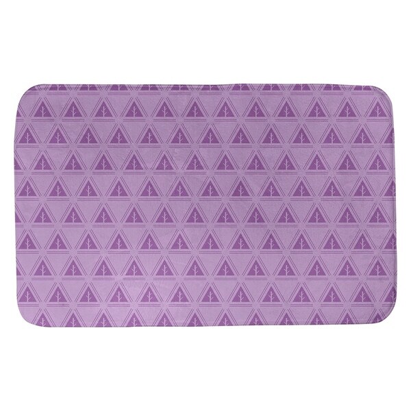 Pastel Monochrome Minimalist Trees Bath Mat