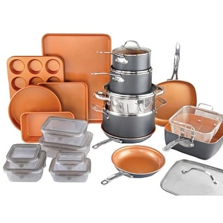 32 Piece Cookware Set, Bakeware and Food Storage Set