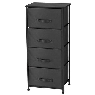 Home Basics Black 4-Drawer Storage Organizer - 37.40" x 11.80" x 17.70"