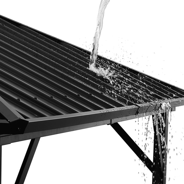 10x12ft Outdoor Steel Gazebo Patio Metal Gazebo Hardtop Gazebo