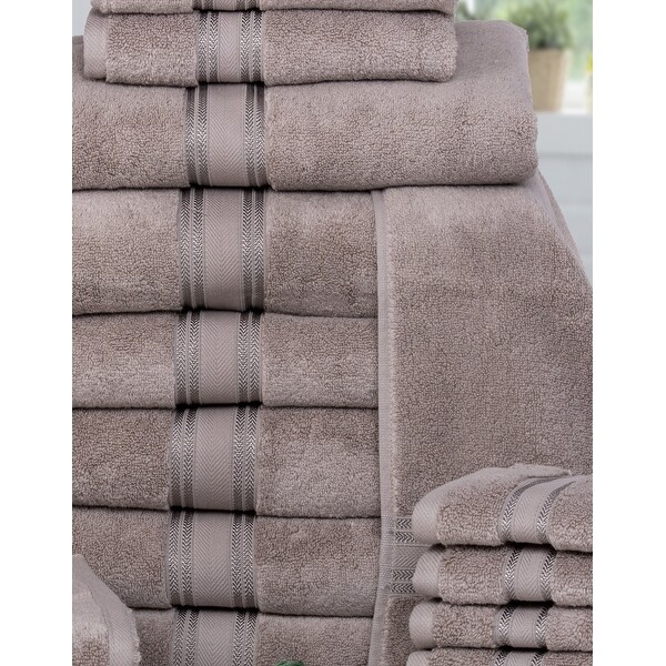 Premium Collection Solid Cotton 18 Piece Towel Set