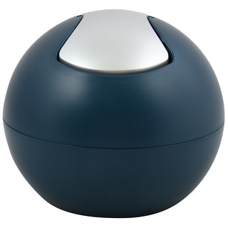 Countertop Waste Basket Spirella Bowl Matte Petrol Blue