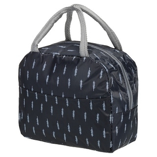 Insulated Lunch Bags, 9"x4"x8" Thermal Lunch Portable Containers Bag - Blue, White