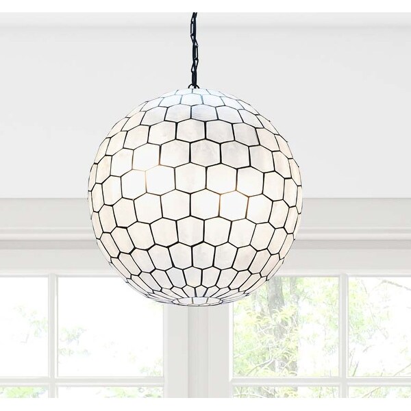 Capiz Honeycomb Ceiling Light