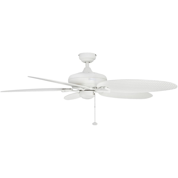 Honeywell Duvall Tropical Ceiling Fan, Five Wet Rated Wicker Blades, Indoor/Outdoor, White - 52-Inch