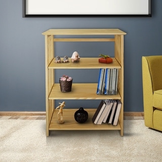 Soho Manhattan 4-Shelf Folding Bookcase 26" Wide - Natural
