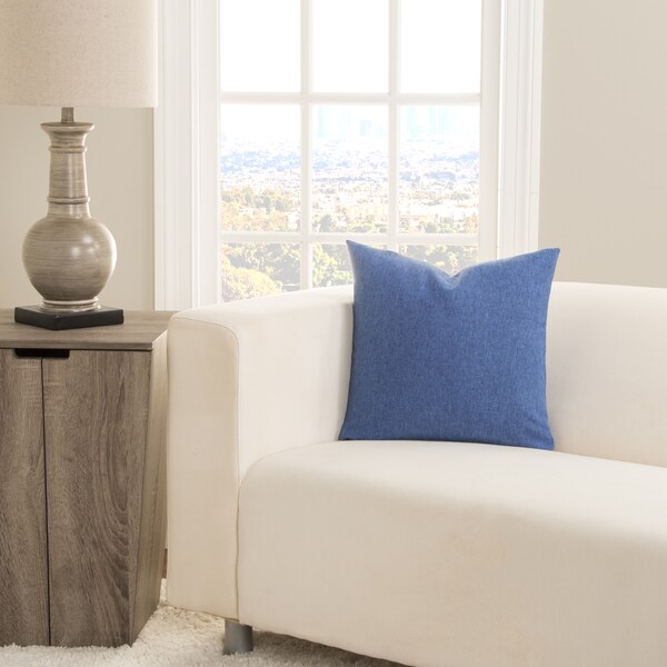 SIScovers Woolly Blue/ Orange Polyester Accent Pillow