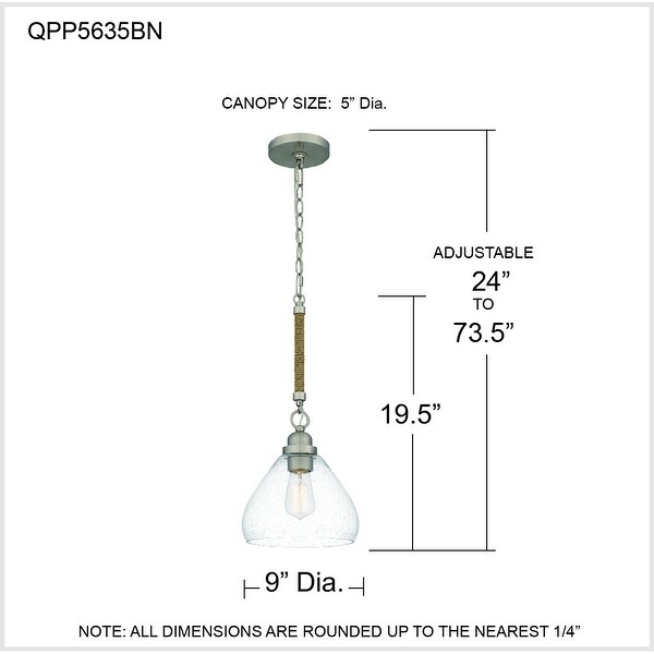 Laughlin 1-Light Brushed Nickel Mini Pendant - Brushed Nickel