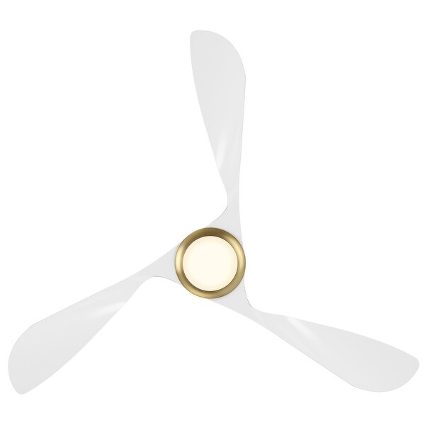Swirl Indoor/Outdoor 3-Blade Smart Ceiling Fan 54in with 3000K LED and Remote Control. - 54