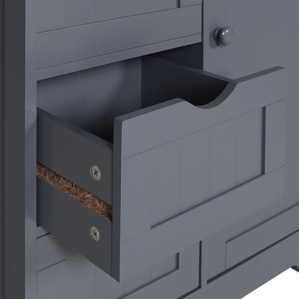 VEIKOUS 4 Drawers Bathroom Storage Cabinet and Cupboard Shelves