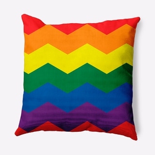 Pride Chevron Outdoor Throw Pillow