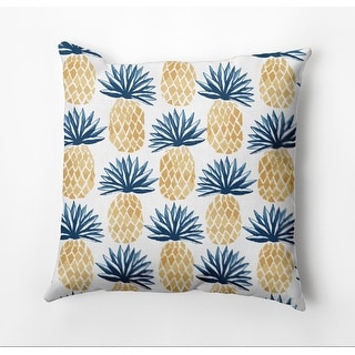 Pineapple Stripes, Geometric Print Outdoor Pillow