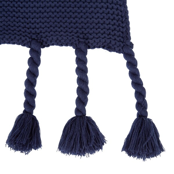 Kate and Laurel Foley Throw Blanket with Rope Tassels