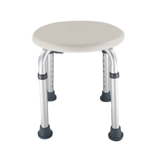 8 Levels Adjustable Aluminum Alloy Elderly Round Shower Stool