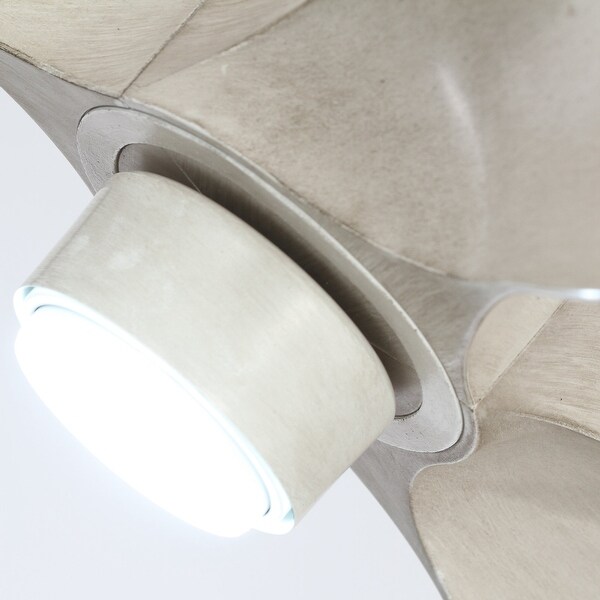 28" Farmhouse White 3-Blade LED Ceiling Fan with Light and Remote