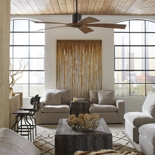 Aviator Indoor and Outdoor 5-Blade Smart Ceiling Fan 70in with Wall Control (Light Kit Sold Separately)