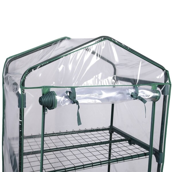 Costway Portable Mini Walk In Outdoor 4 Shelves Greenhouse - See Details