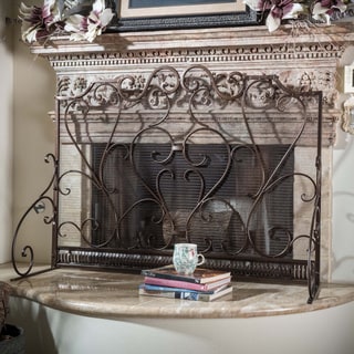 Christopher Knight Home Claridge Iron Fireplace Screen - N/A