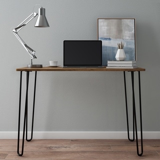 Desk with Hairpin Legs by Lavish Home (Brown)