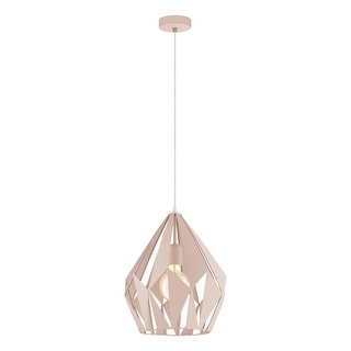 Carlton-P 1-Light Geometric Pendant with Metal Shade