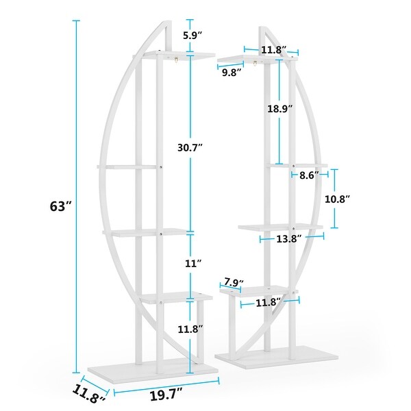 5 Tier Plant Flower Stand Rack, Pack of 2, for Indoor Garden, Balcony