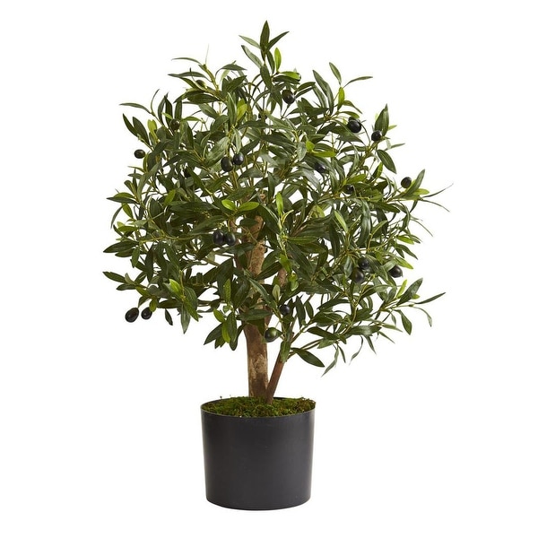 Nearly Natural Home Decorative Seasonal Christmas 29" Olive Artificial Faux Tree - Not Available