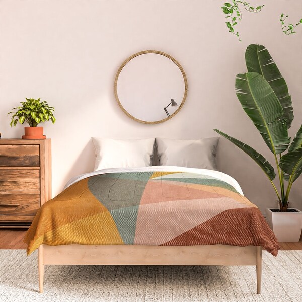 Little Arrow Design Co Running Stitch Stone Blue Made To Order Queen Comforter