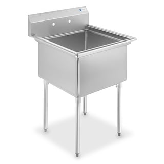 30 Inch Wide NSF Stainless Steel Prep and Utility Sink by GRIDMANN - Silver
