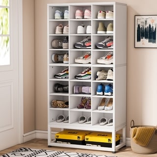 Shoe Storage Rack, 24-Pair Shoe Storage Cabinet for Entryway - N/A